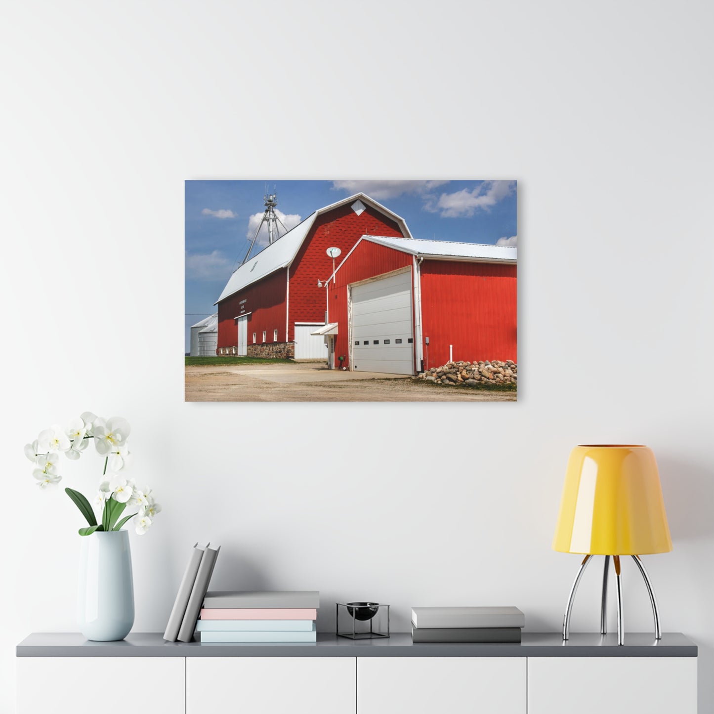 U R There Photography Darbee Red Rustic Farmhouse Acrylic Wall Print