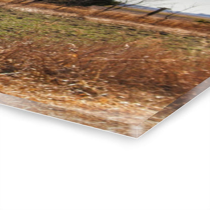 U R There Photography French Road Little Red Rustic Farmhouse Acrylic Wall Print