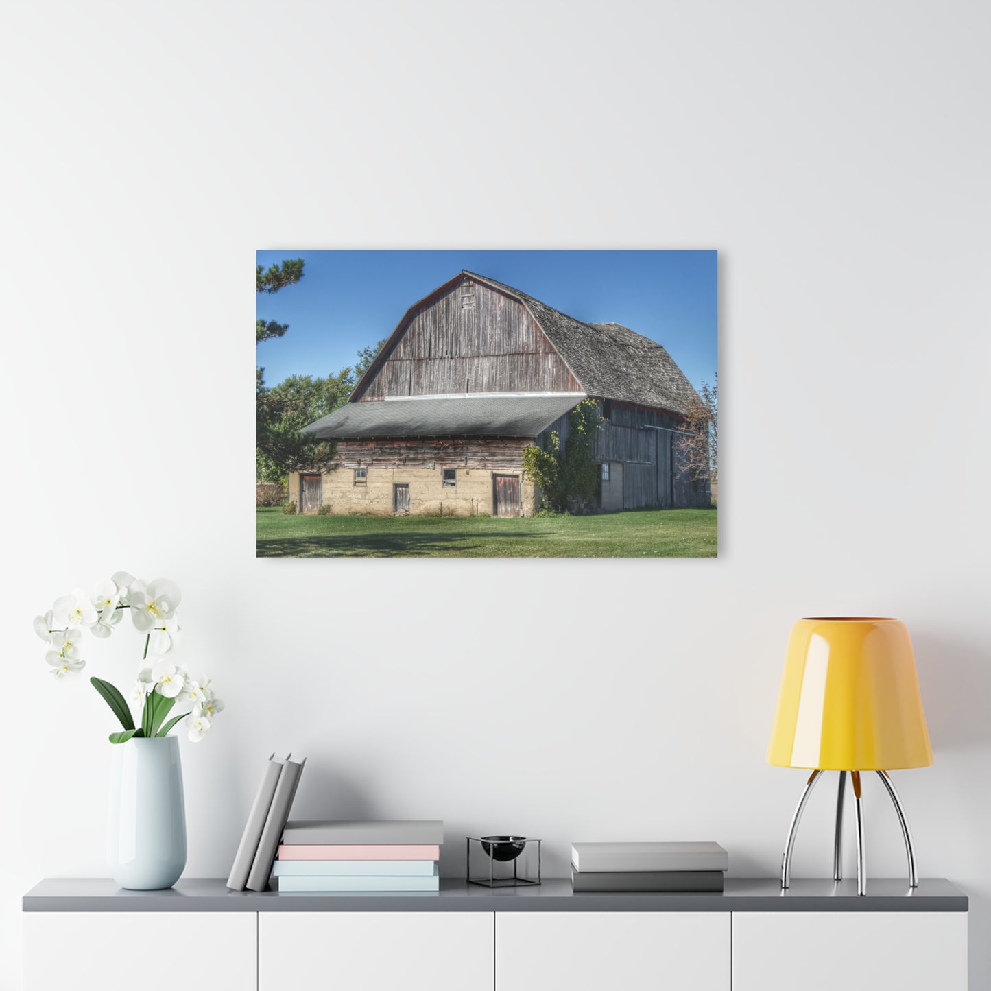 U R There Photography Snover Old Grey Rustic Farmhouse Acrylic Wall Print