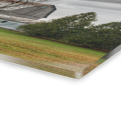 U R There Photography Eddy Road Grey I Rustic Farmhouse Acrylic Wall Print 14 "x 11"