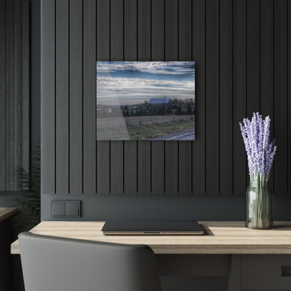 U R There Photography Burnside Road Grey Blues Rustic Farmhouse Acrylic Wall Print