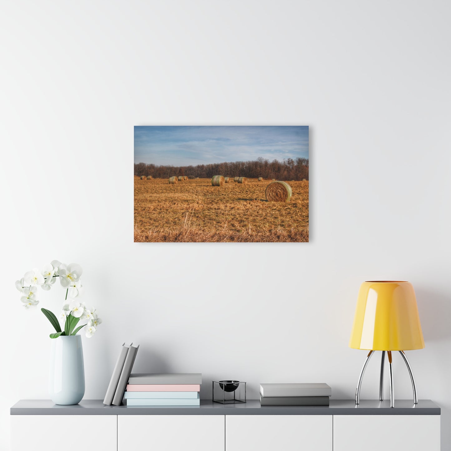 Barn Boutique Modern Farmhouse Acrylic Wall Print| December Haybales