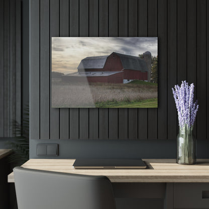 U R There Photography Brown City Red I Rustic Farmhouse Acrylic Wall Print