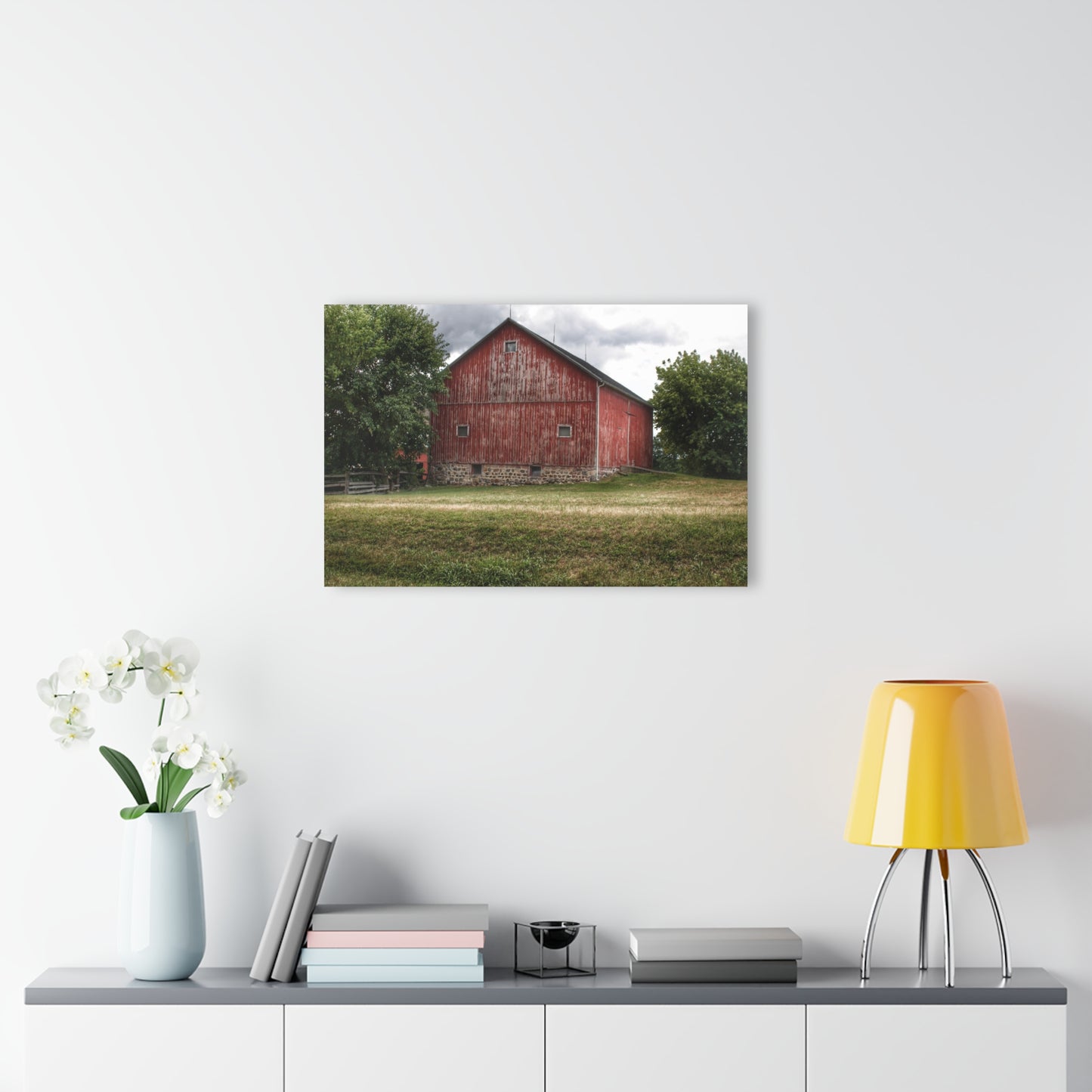 U R There Photography Five Lakes Red II Rustic Farmhouse Acrylic Wall Print