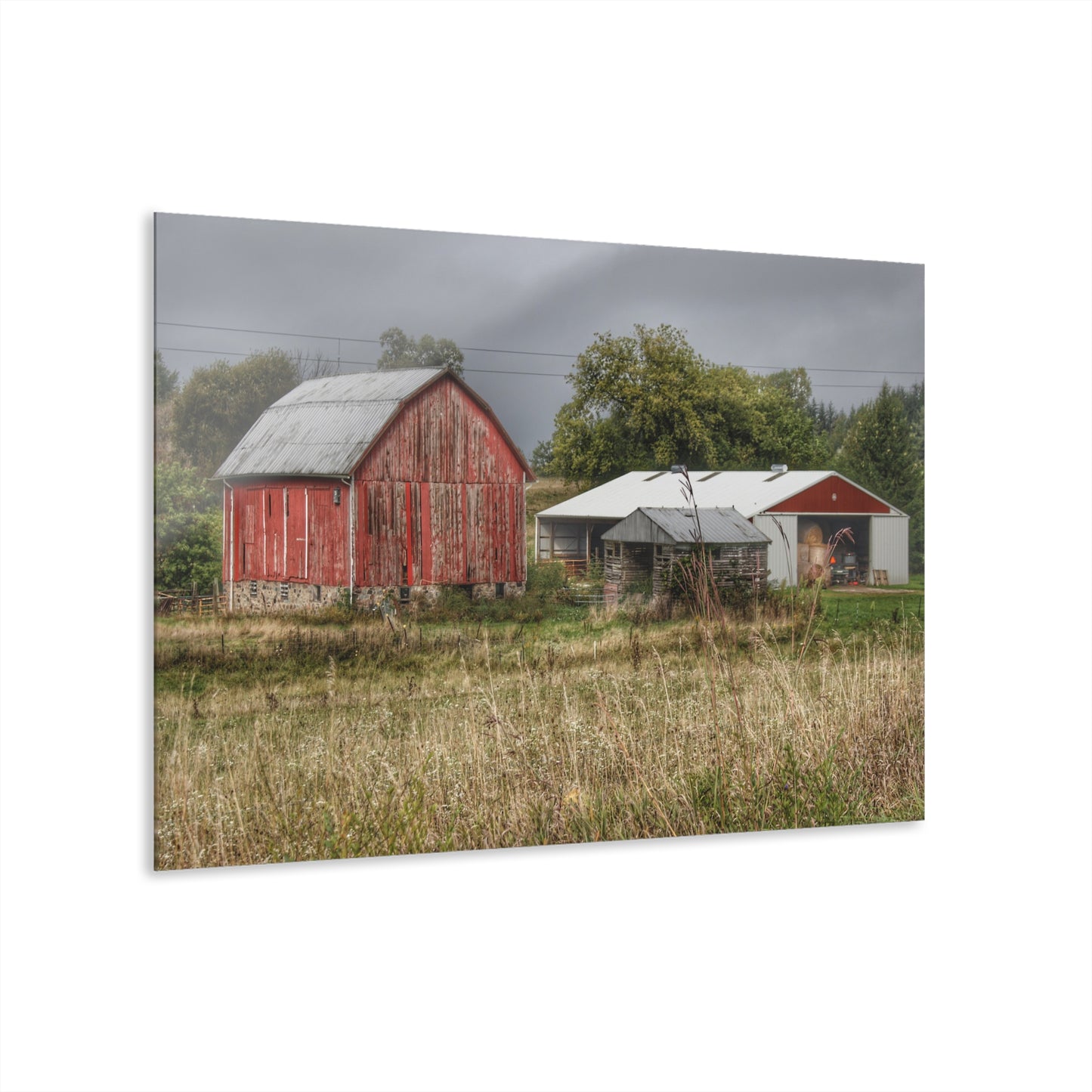 U R There Photography North Lake Road Red II Rustic Farmhouse Acrylic Wall Print