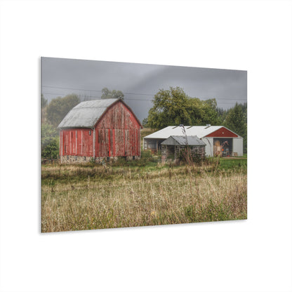 U R There Photography North Lake Road Red II Rustic Farmhouse Acrylic Wall Print