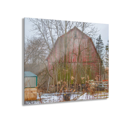 U R There Photography LeValley Road Red Rustic Farmhouse Acrylic Wall Print