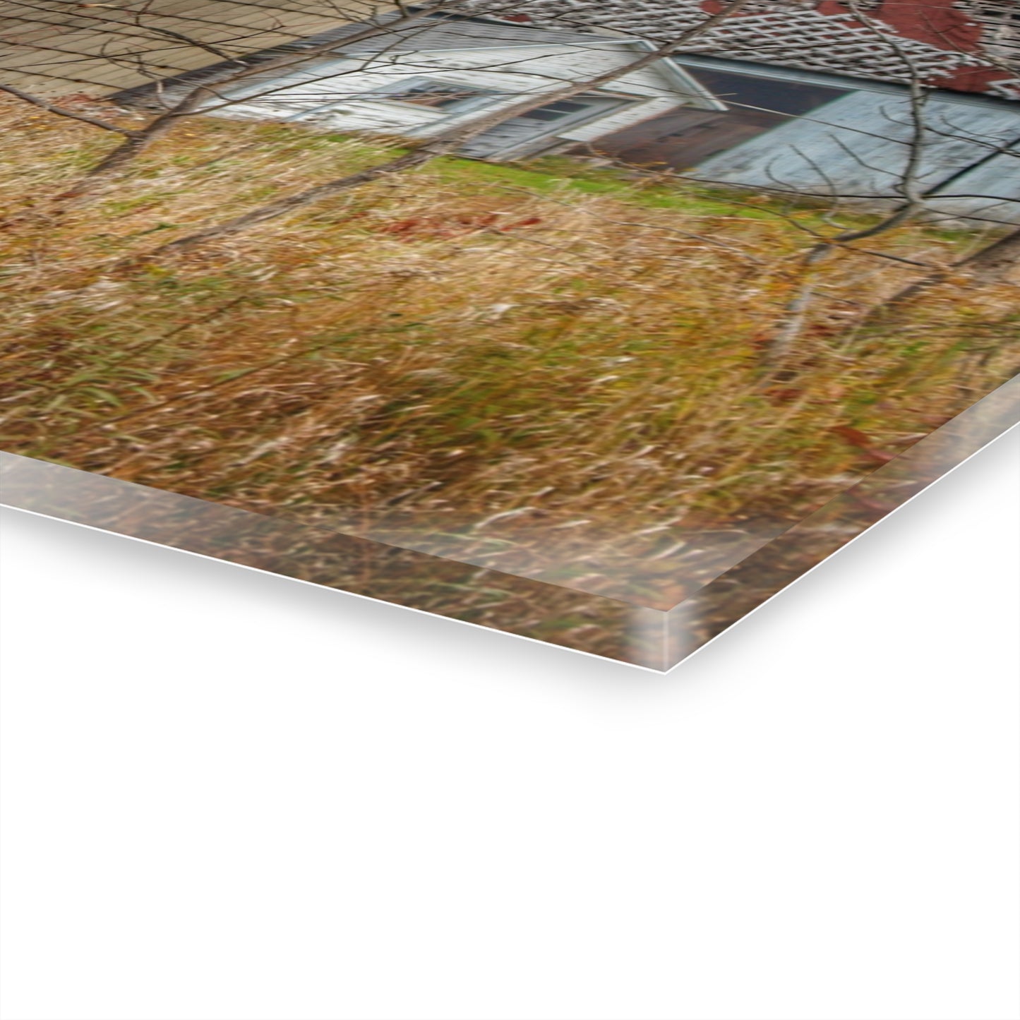 U R There Photography Hill Road Roadside Grey II Rustic Farmhouse Acrylic Wall Print