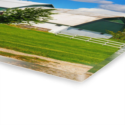 U R There Photography Hough Road Green Rustic Farmhouse Acrylic Wall Print