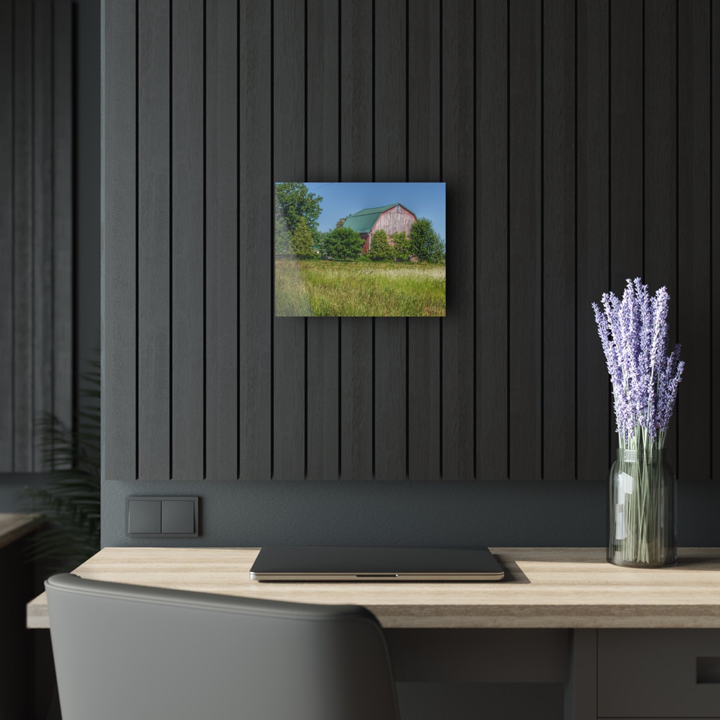 U R There Photography Elmwood Road Red IV Rustic Farmhouse Acrylic Wall Print