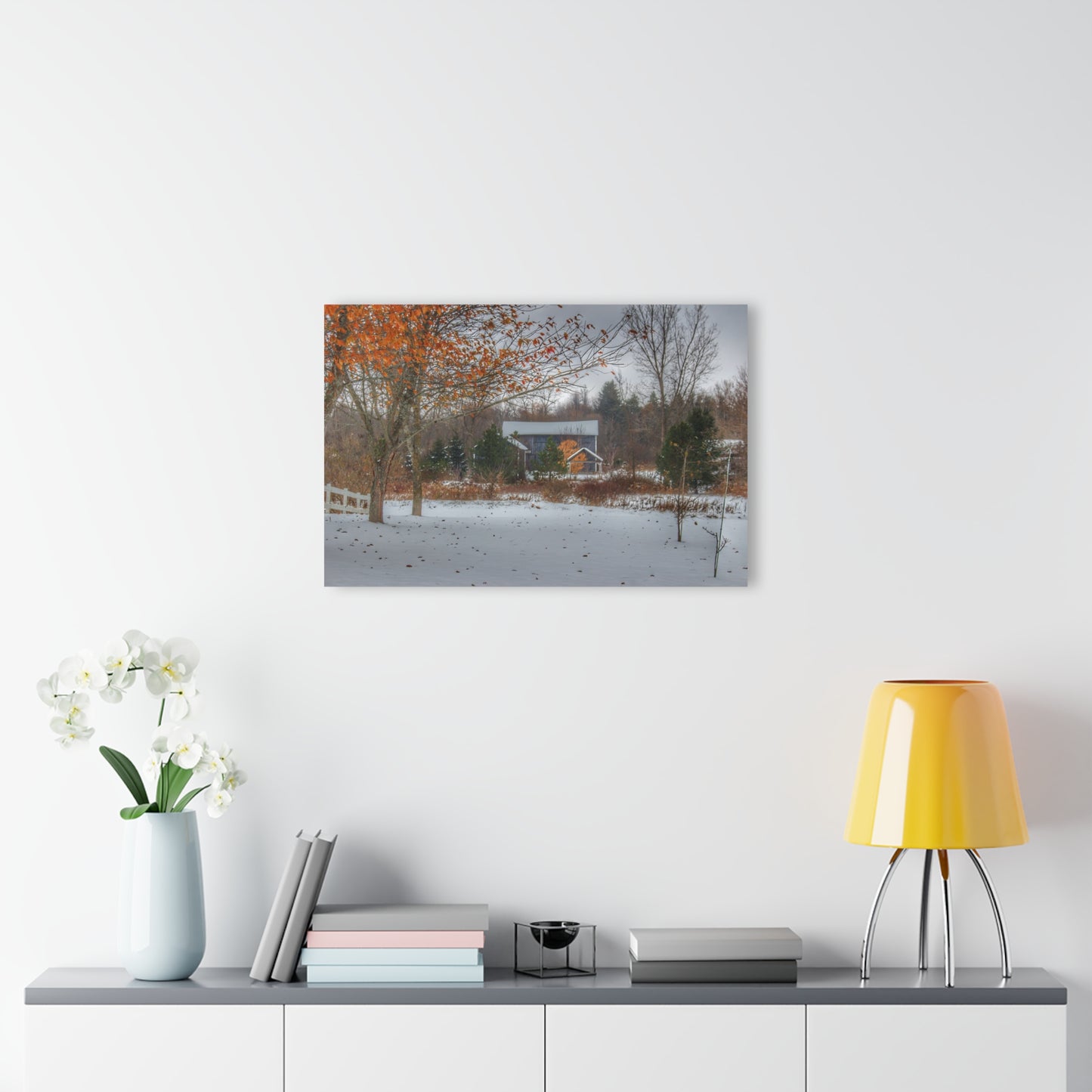 U R There Photography Oregon Road Blue Rustic Farmhouse Acrylic Wall Print