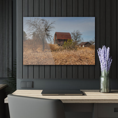 U R There Photography Klam Road Rusted Reds Rustic Farmhouse Acrylic Wall Print