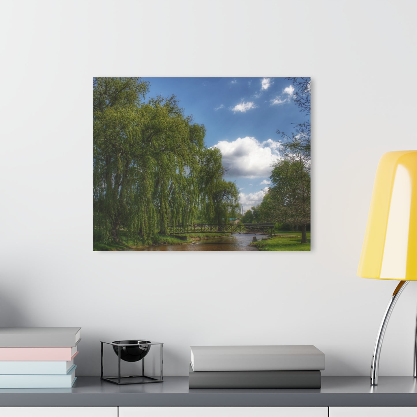 U R There Photography Cramton Park Bridge in Lapeer Rustic Farmhouse Acrylic Wall Print