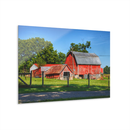 U R There Photography Frances Road Reds I Rustic Farmhouse Acrylic Wall Print