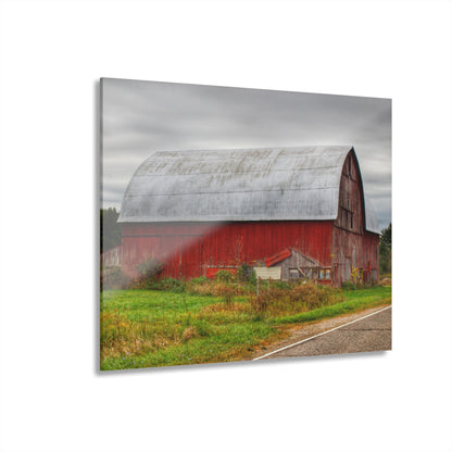 U R There Photography Valentine Road Red Saltbox Rustic Farmhouse Acrylic Wall Print