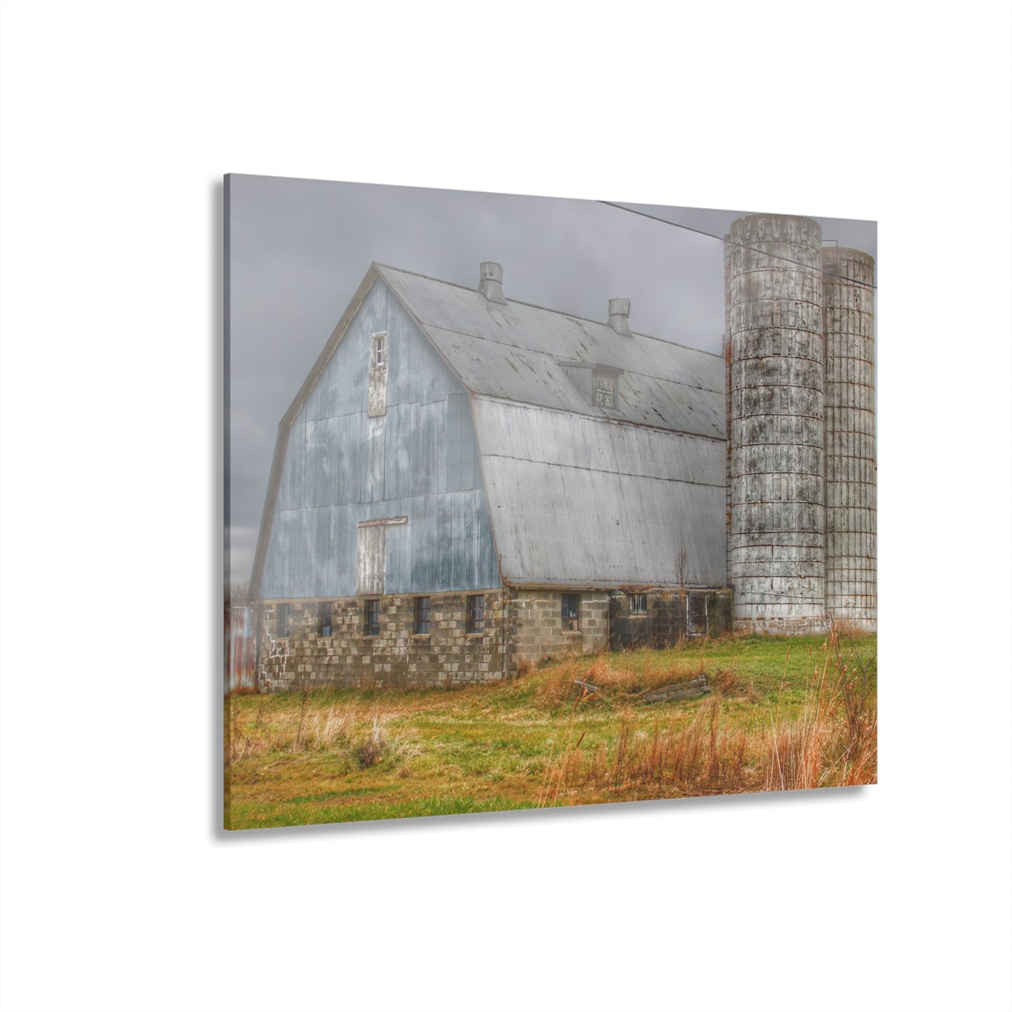 U R There Photography Daley Road Grey III Rustic Farmhouse Acrylic Wall Print