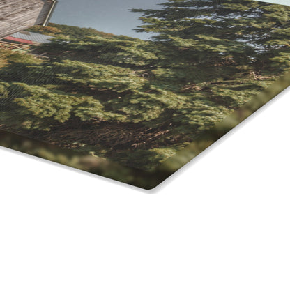U R There Photography Roadside Grey of Vassar Rustic Farmhouse Tempered-Glass Cutting Board