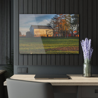 U R There Photography Peck Road White Rustic Farmhouse Acrylic Wall Print