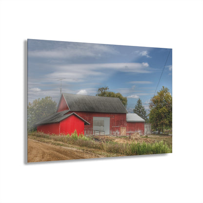 U R There Photography Wheeling Road Horse Barn Rustic Farmhouse Acrylic Wall Print