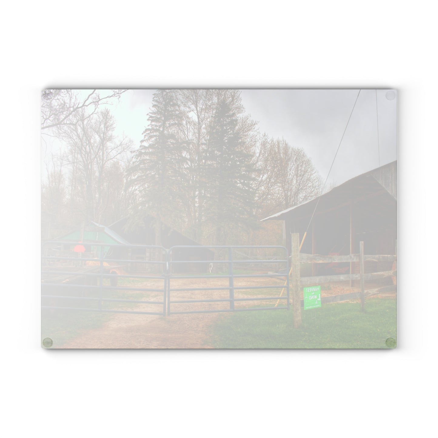 U R There Photography Castle Roadside Greys Rustic Farmhouse Tempered-Glass Cutting Board