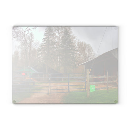 U R There Photography Castle Roadside Greys Rustic Farmhouse Tempered-Glass Cutting Board