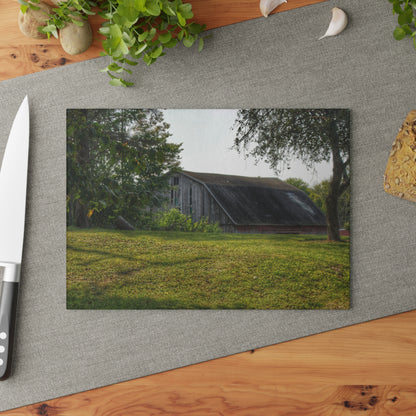 U R There Photography Hidden on Schott Road Rustic Farmhouse Tempered-Glass Cutting Board