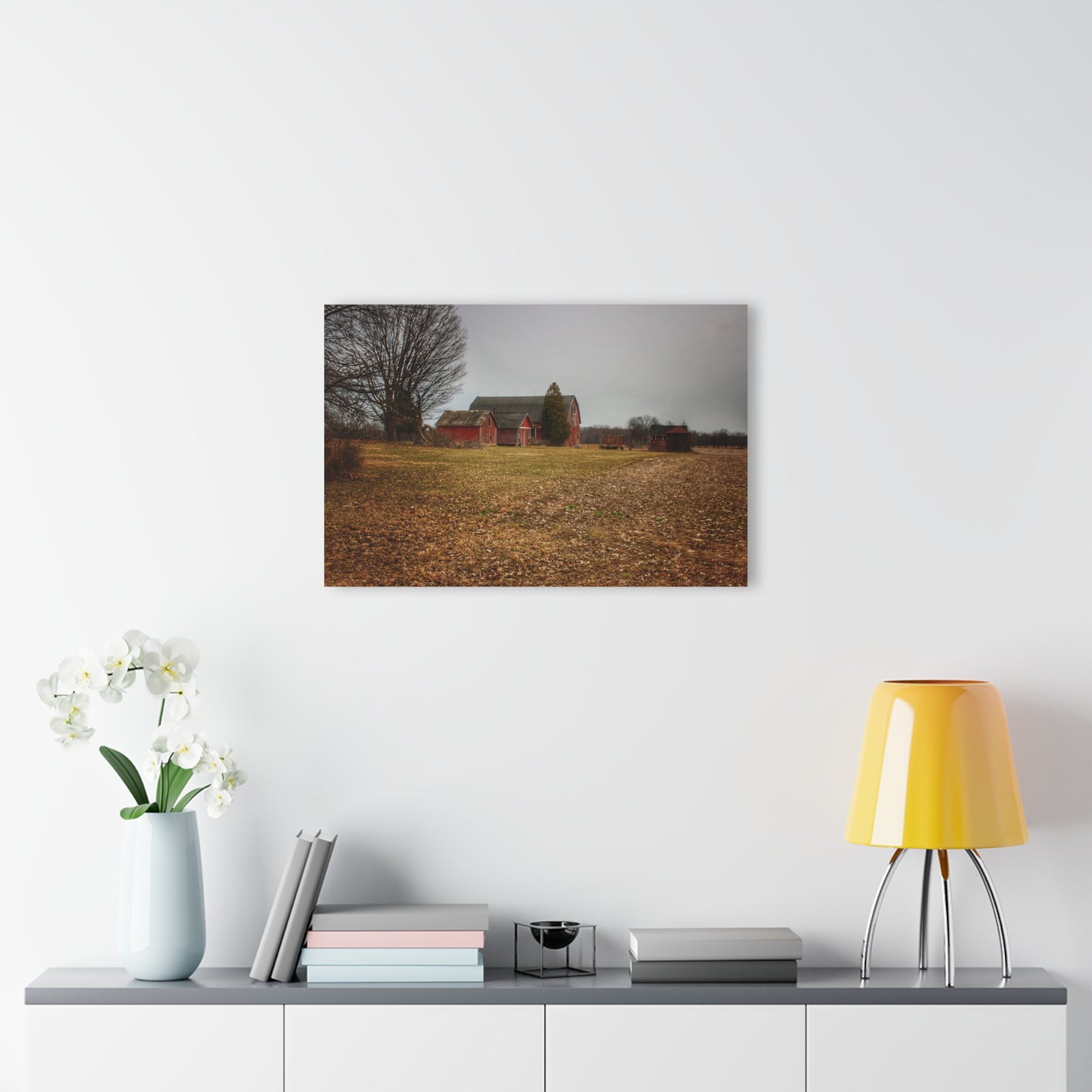 U R There Photography Wilder Road Reds in Spring Rustic Farmhouse Acrylic Wall Print
