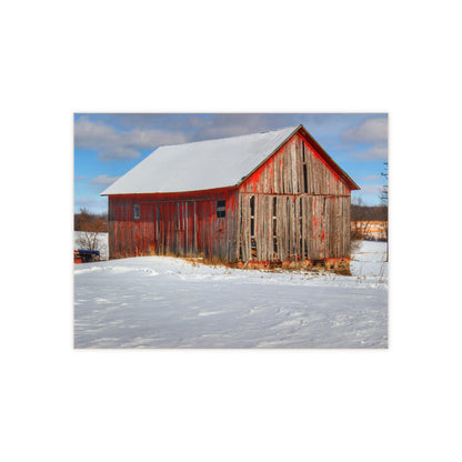U R There Photography Barnes Road Little Red I Rustic Farmhouse Decorative Ceramic Tile