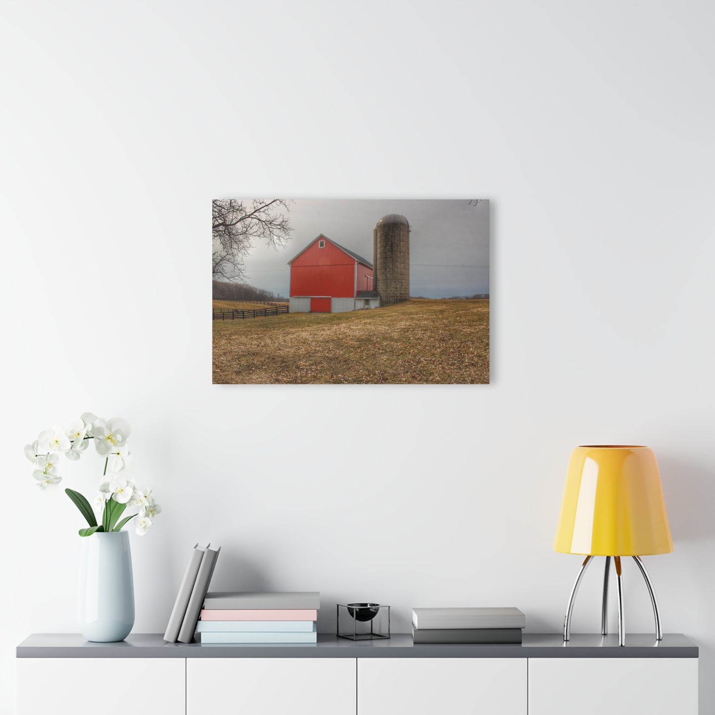 U R There Photography Brocker Road Red II Rustic Farmhouse Acrylic Wall Print