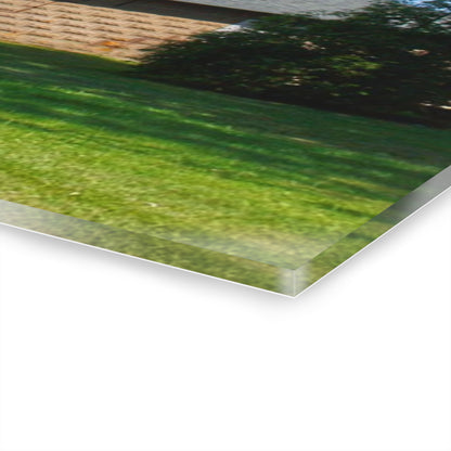 U R There Photography East Lake Road Red and Little Grey Rustic Farmhouse Acrylic Wall Print