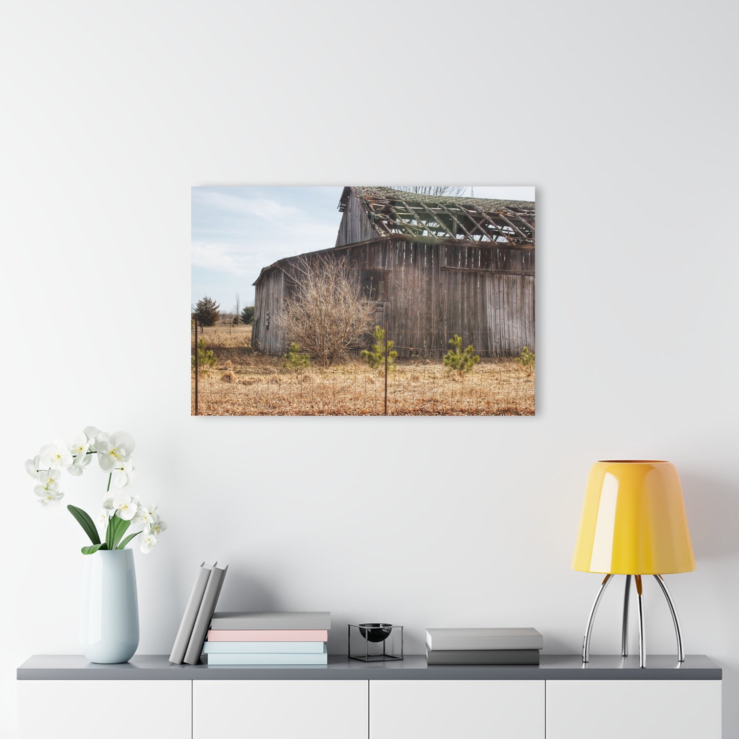 U R There Photography Leix Road Forgotten Grey II Rustic Farmhouse Acrylic Wall Print