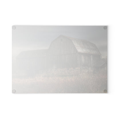 U R There Photography Majestic Grey Rustic Farmhouse Tempered-Glass Cutting Board