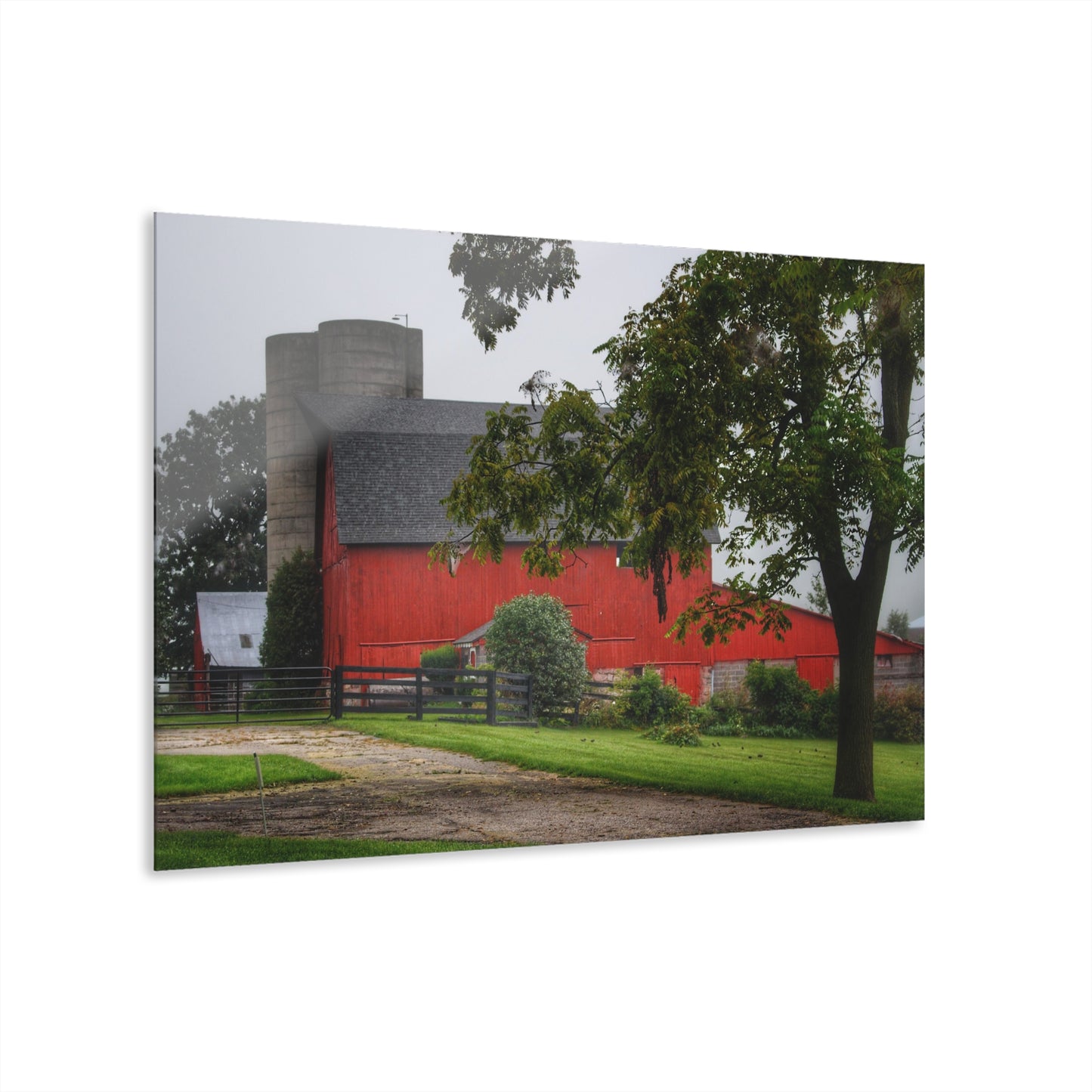 U R There Photography Five Lakes Road Red II Rustic Farmhouse Acrylic Wall Print