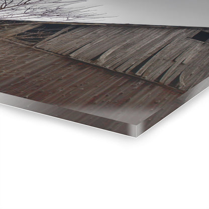U R There Photography Brandon Hill Grey Rustic Farmhouse Acrylic Wall Print