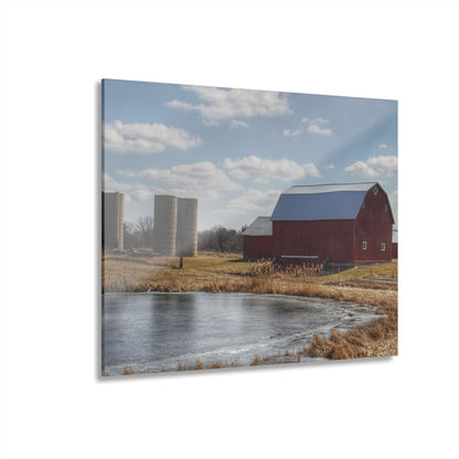 U R There Photography Fisher Road Red Rustic Farmhouse Acrylic Wall Print