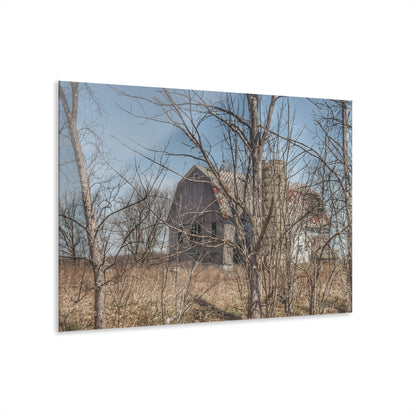 U R There Photography Hill Road Hidden Grey I Rustic Farmhouse Acrylic Wall Print