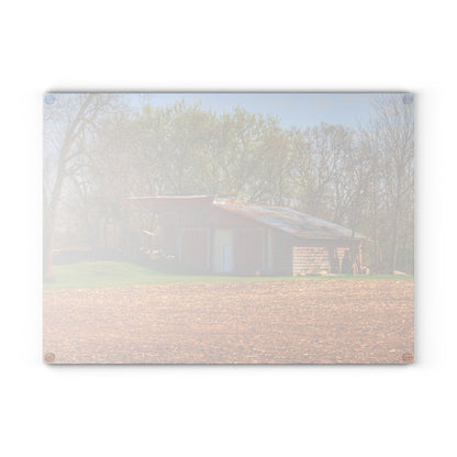 U R There Photography Sohn Roadside Relic Rustic Farmhouse Tempered-Glass Cutting Board