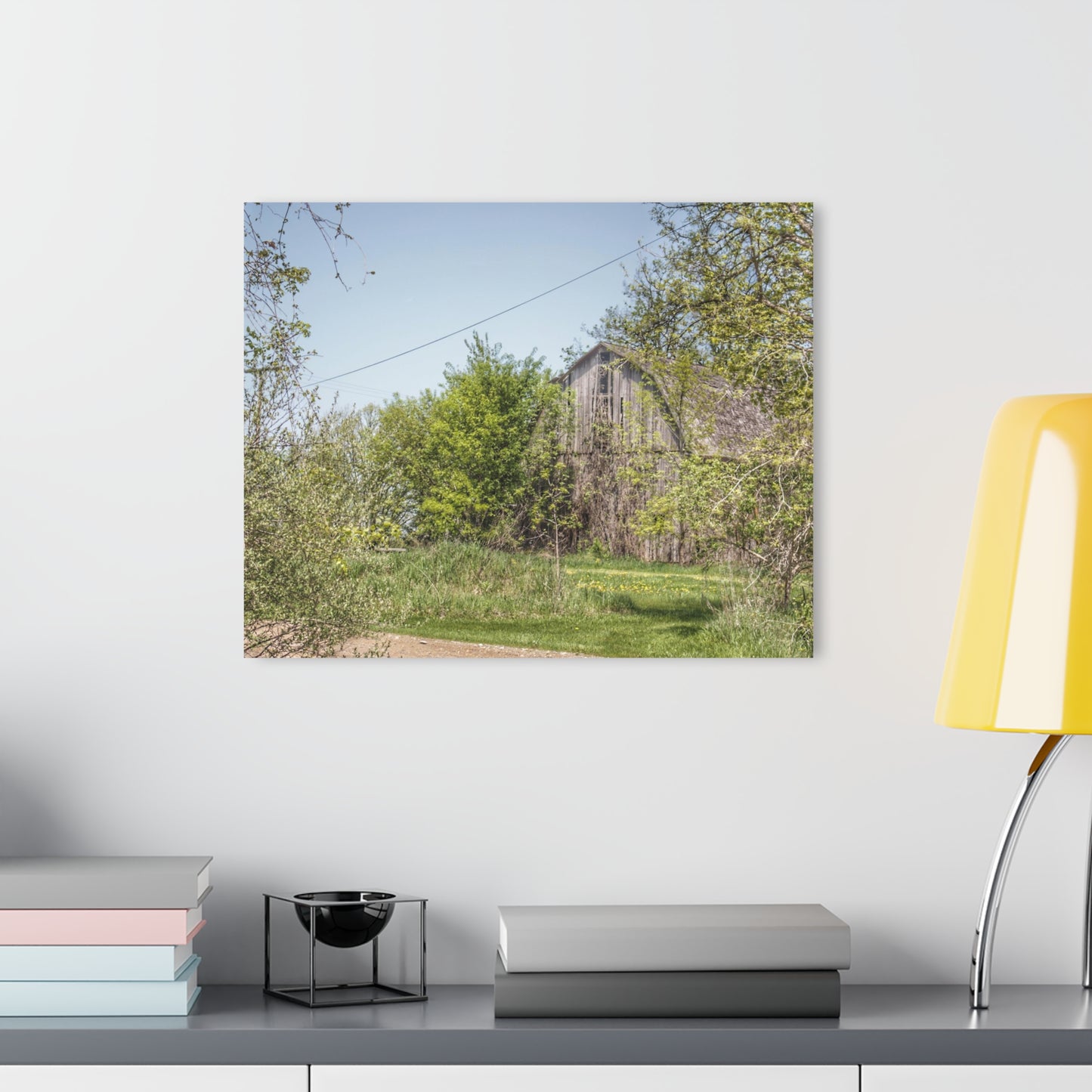U R There Photography Bishop Road Grey II Rustic Farmhouse Acrylic Wall Print