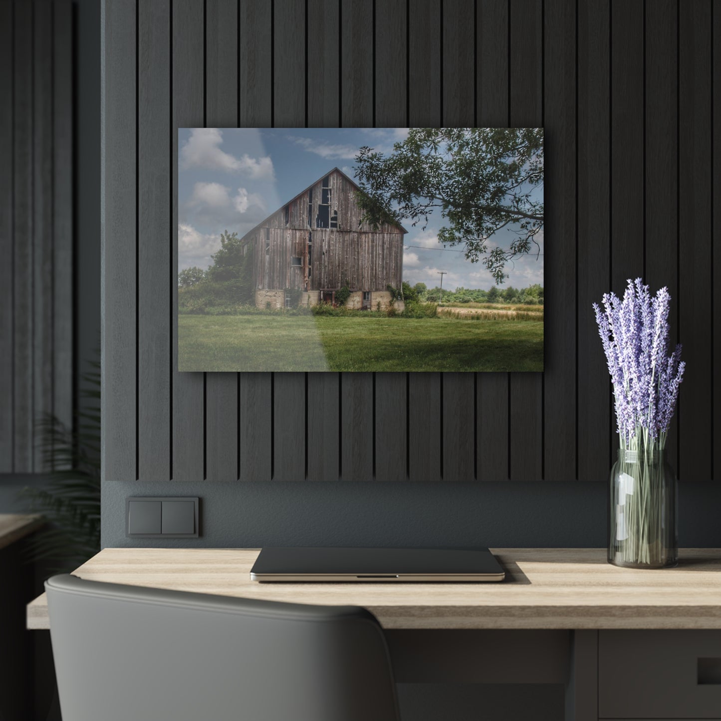 Barn Boutique Modern Farmhouse Acrylic Wall Print| Bohms Road Grey I