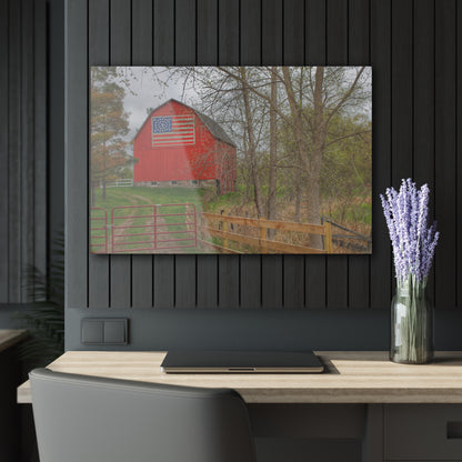 U R There Photography Patriot Red Rustic Farmhouse Acrylic Wall Print