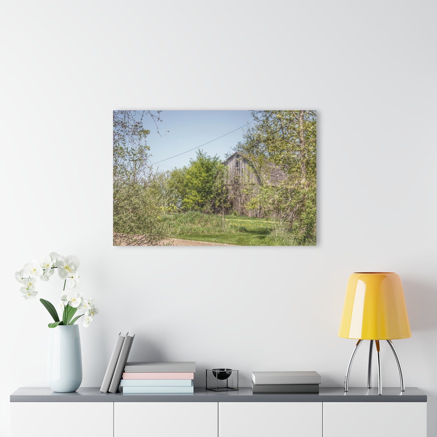U R There Photography Bishop Road Grey II Rustic Farmhouse Acrylic Wall Print