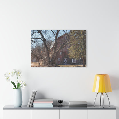U R There Photography Lakeville Road Hidden Red Rustic Farmhouse Acrylic Wall Print