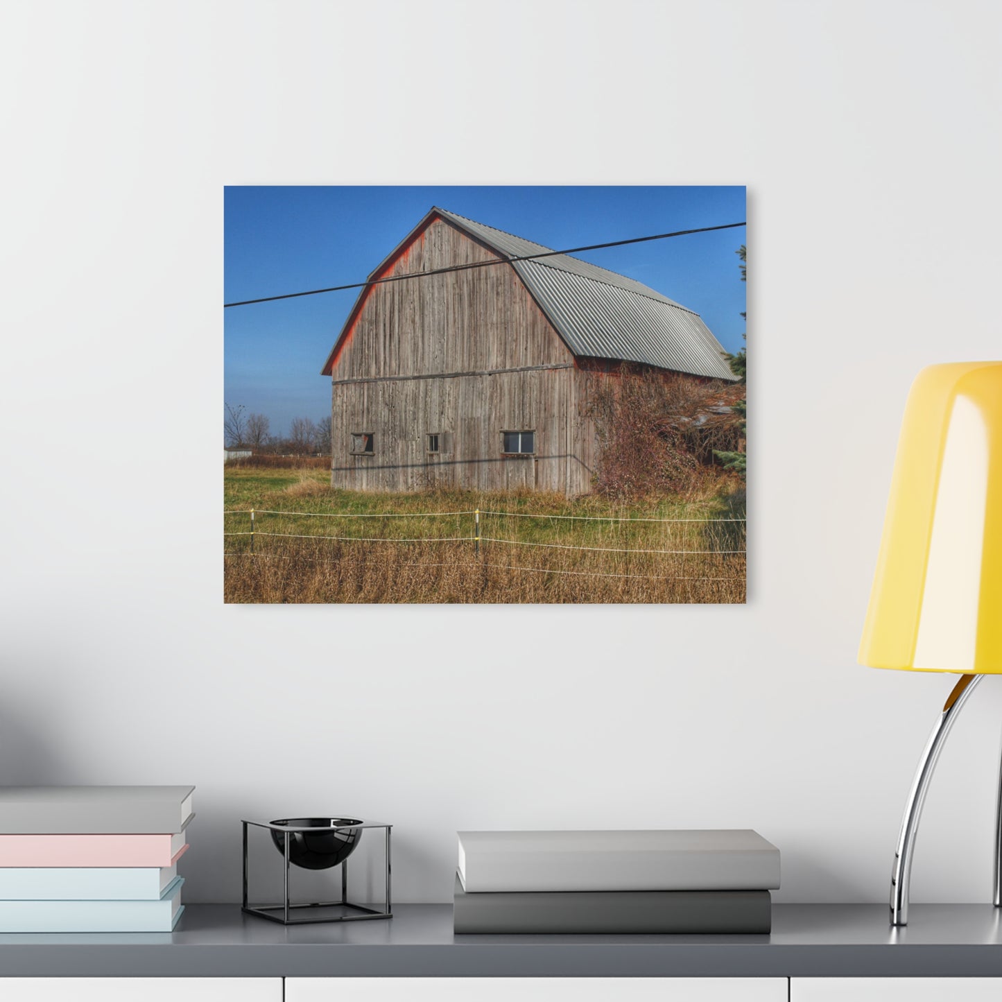 U R There Photography Dodge Road Grey I Rustic Farmhouse Acrylic Wall Print