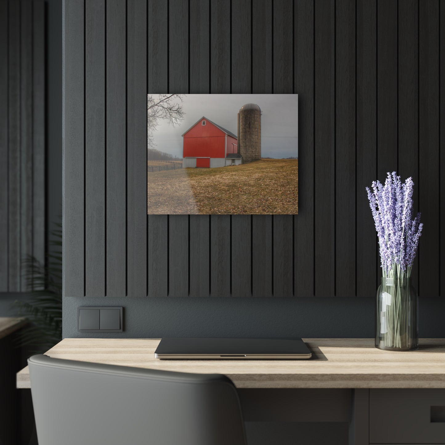 U R There Photography Brocker Road Red II Rustic Farmhouse Acrylic Wall Print