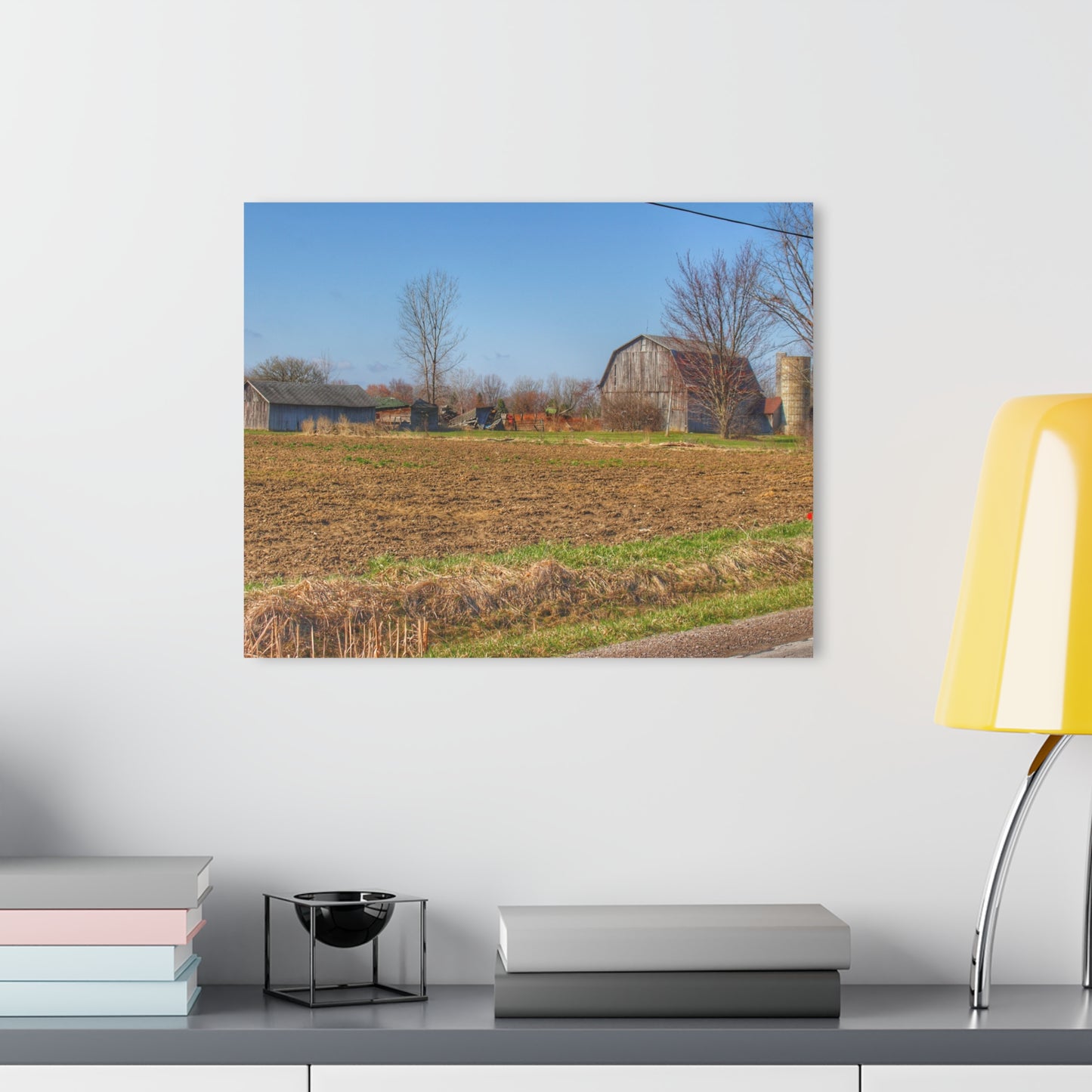 U R There Photography Stanley Road Greys Rustic Farmhouse Acrylic Wall Print