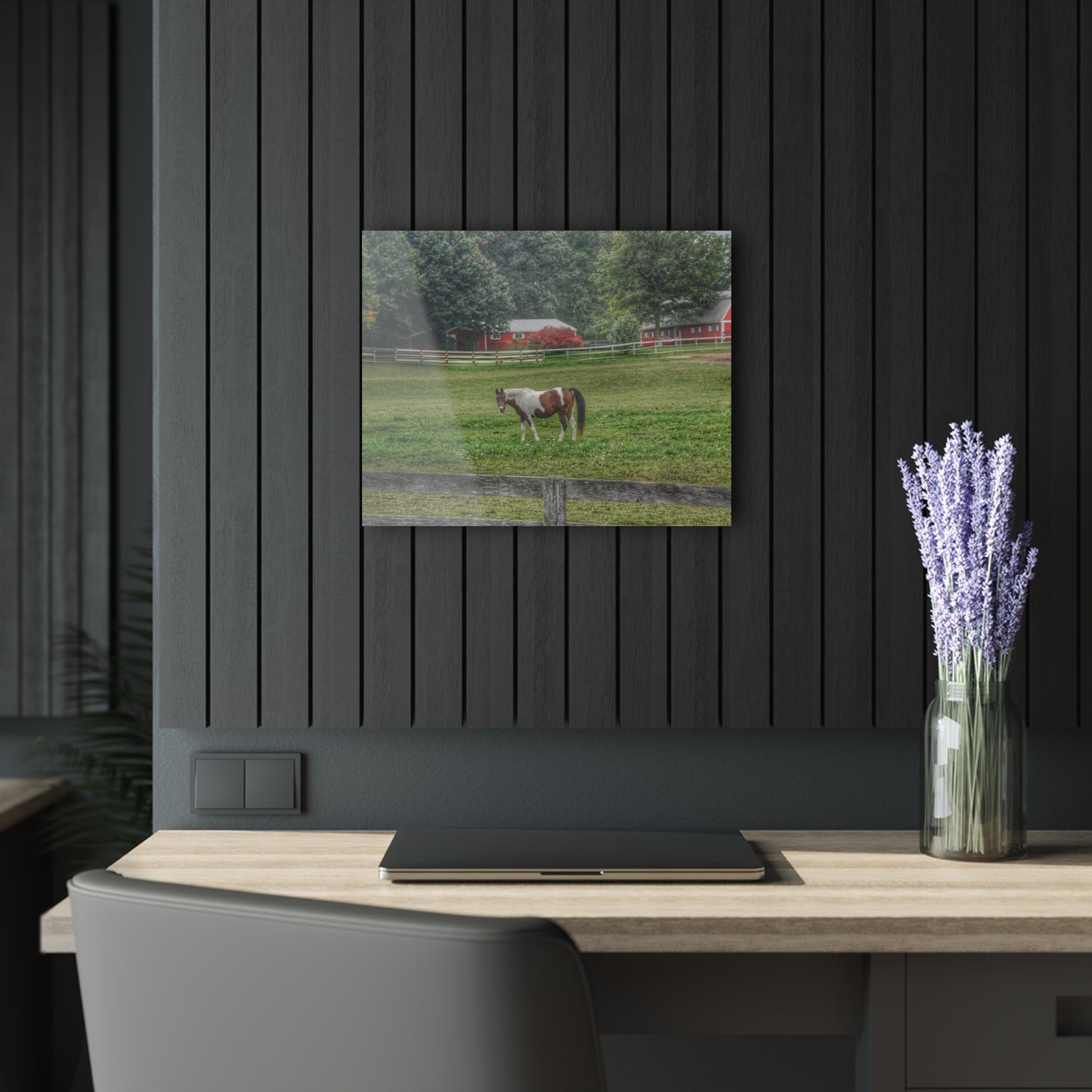 U R There Photography Painted Pony in Pasture Rustic Farmhouse Acrylic Wall Print