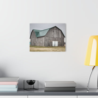 U R There Photography Loomis Road Grey Rustic Farmhouse Acrylic Wall Print
