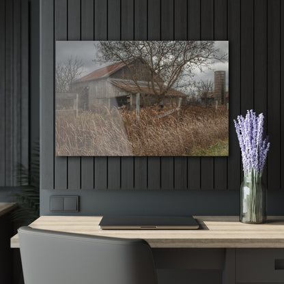 U R There Photography Grey Saltbox Rustic Farmhouse Acrylic Wall Print