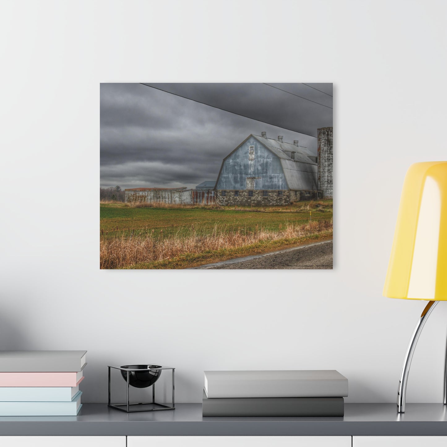 U R There Photography Daley Road Grey IV Rustic Farmhouse Acrylic Wall Print