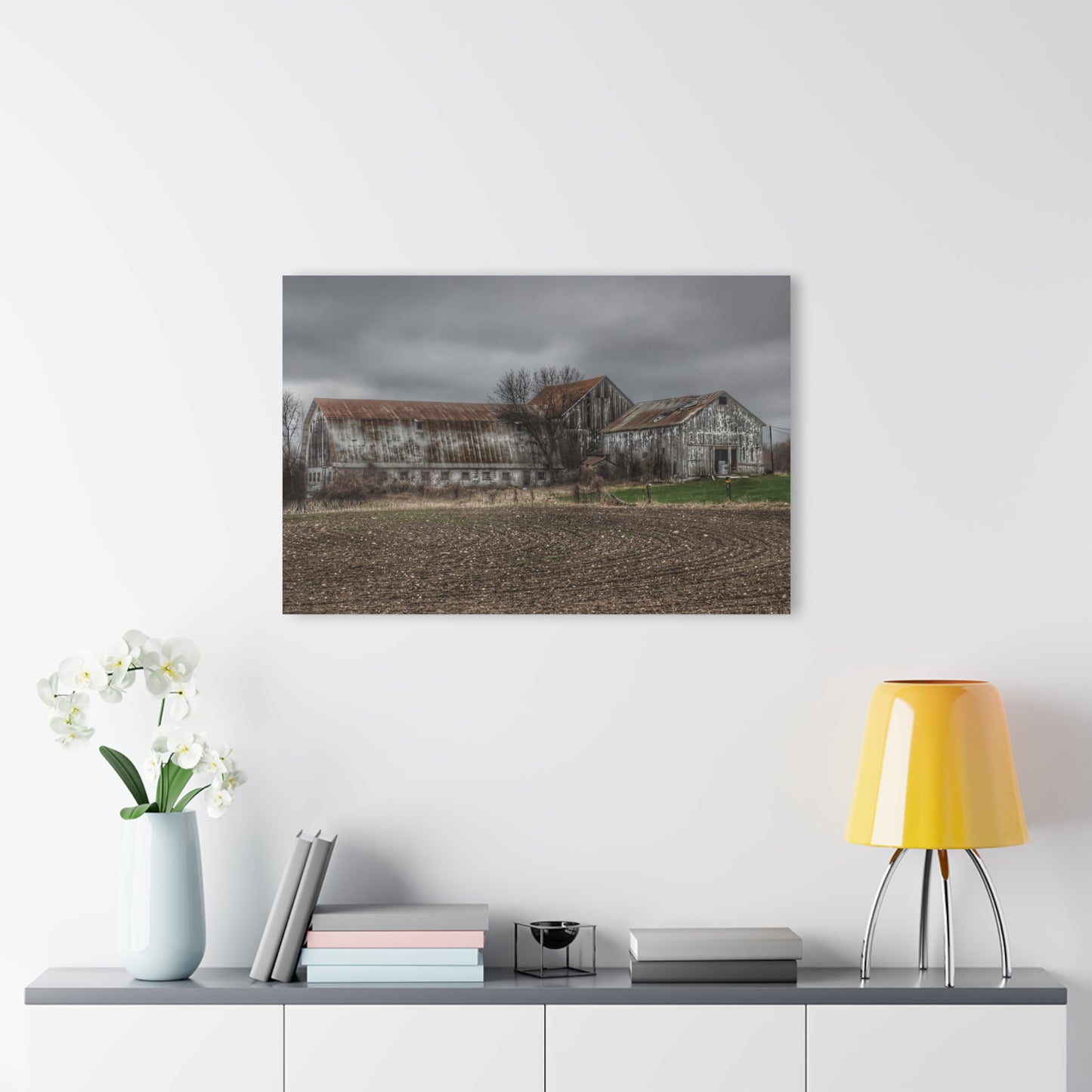 U R There Photography Rusted and Grey on Newark Road Rustic Farmhouse Acrylic Wall Print